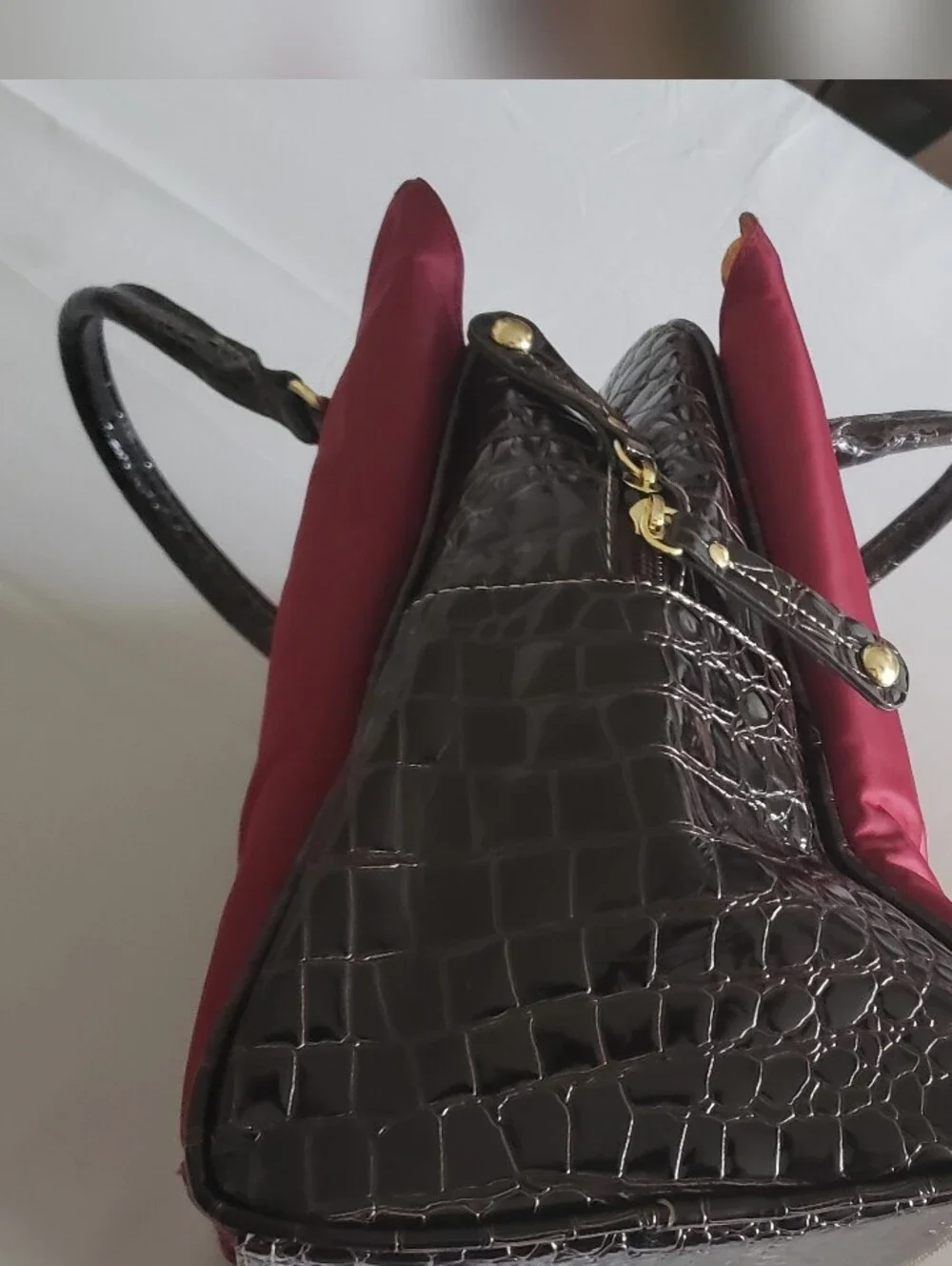 Samantha Brown Burgundy Overnight CarryAll Weekender Laptop Travel Bag Excellent - Picture 6 of 16